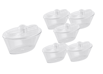 Dessert Cups with lid & spoon - 6 Pieces
