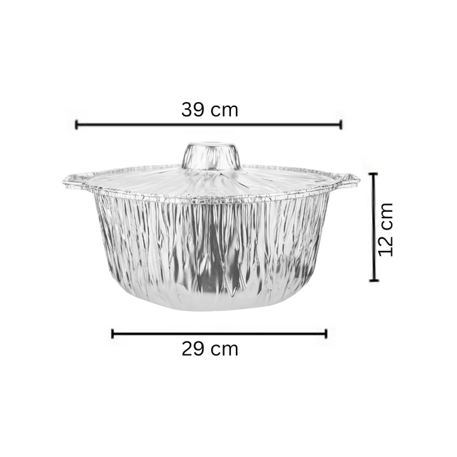 Aluminium Pot 39 cm With Lid - 10 Pcs