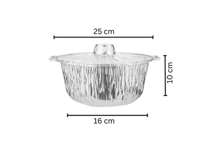 Aluminium Pots 25 cm With Lid