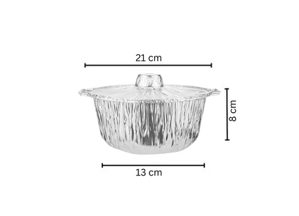 Aluminium Pots 21 cm With Lid