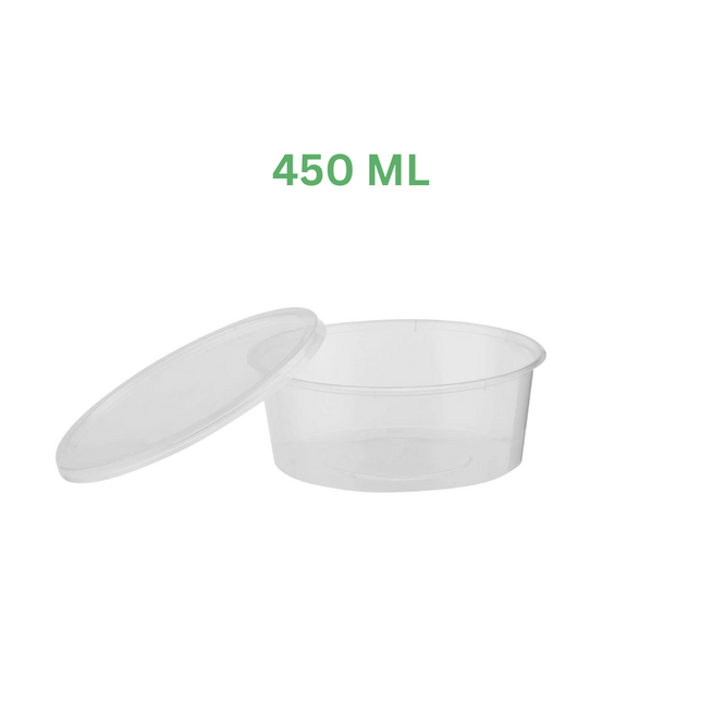 Clear Round Microwave Container 450 Ml