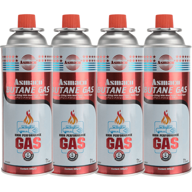 Butane Gas Cartridge 227G - Packet (4 Pieces)