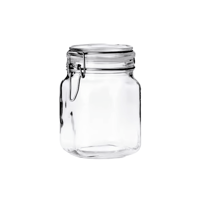 Storage Glass Jar With Clip 550 ML