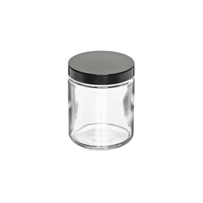Glass Jars with Black Lid 150 ML