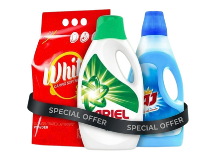 Laundry Care Combo – Detergent Powder, Ariel Liquid & Fabric Softener