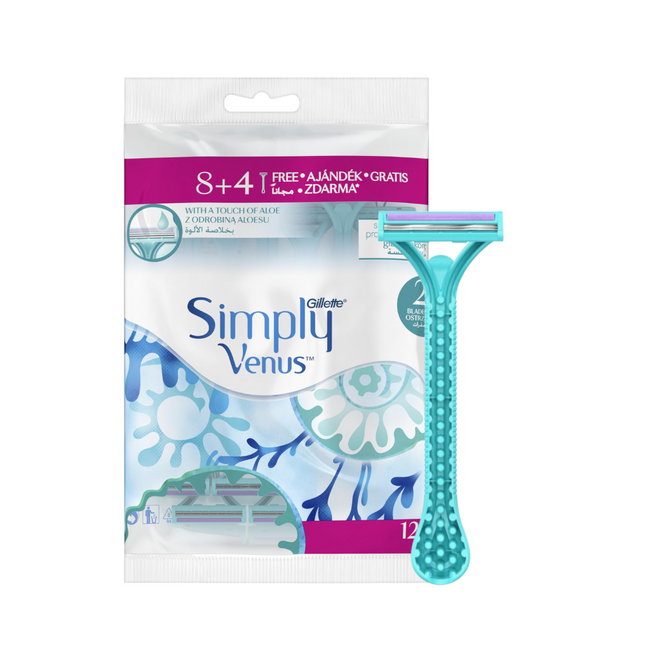 Gillette Simply Venus 2 Disposable Razor 12 count