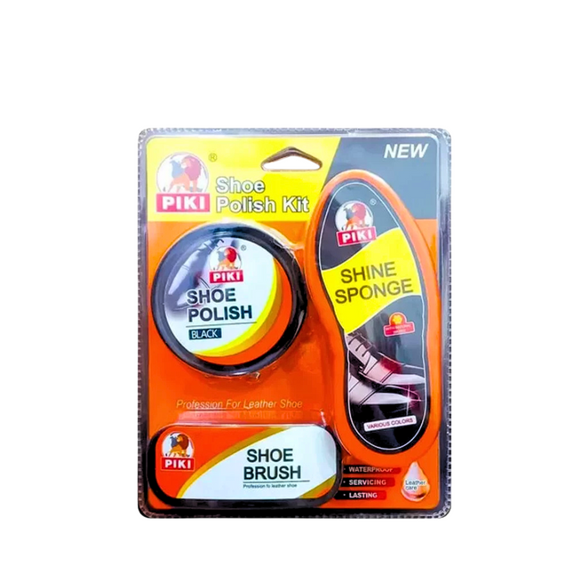 Shoes polish kit, Shoe Polish Black , Shine Sponge , Shoe Brush