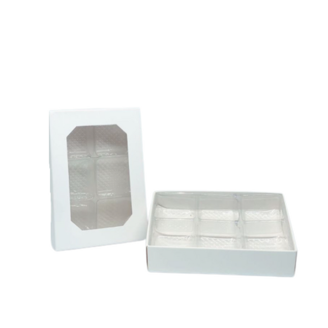 Cupcake Box with Clear Window – 4 Sections