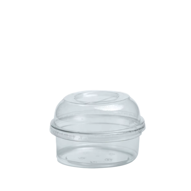Clear Ice Cream Cup + Lid 150 ML , 6 oz