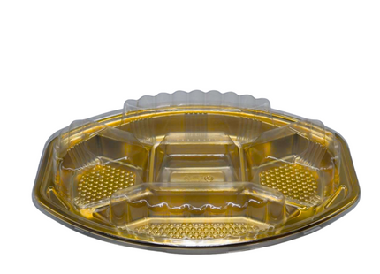 JY8528T Gold Oval Tray  5 Sec