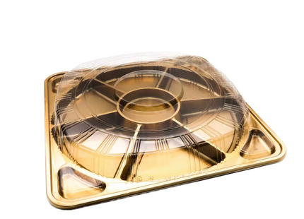 JY2146A Gold Sqr Tray 6 Sec