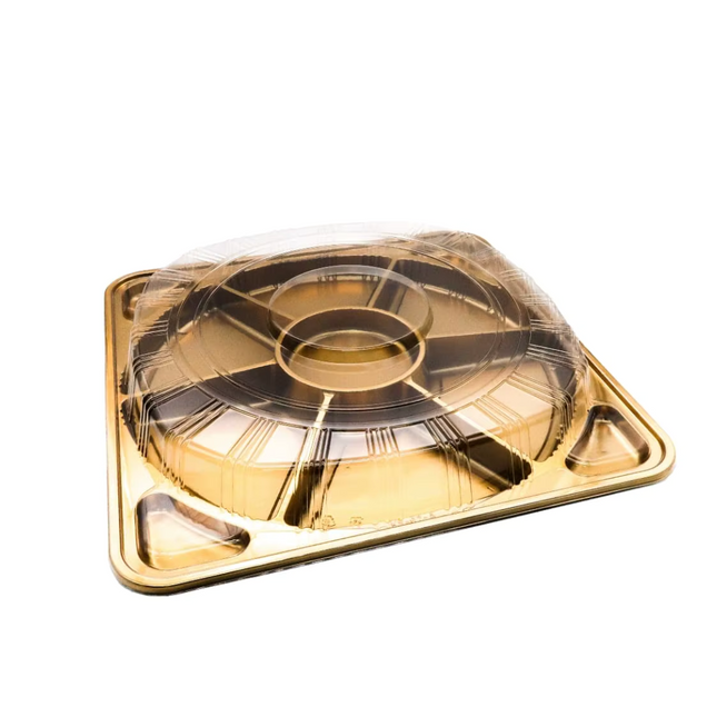 JY2146A Gold Sqr Tray 6 Sec