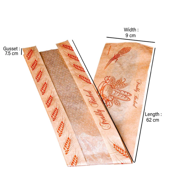 Paper Bag With Window 9 x 62 cm