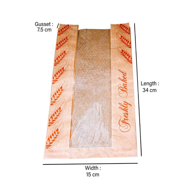 Paper Bag With Window 34 X 15 cm