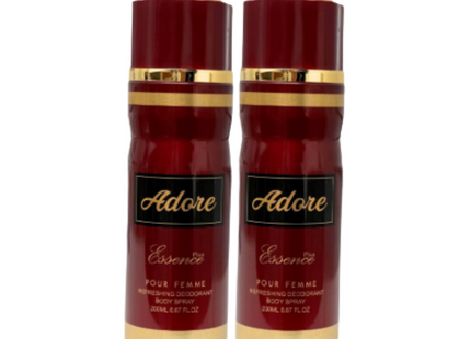 Pefreshing Deodorant Body Spray Essence - Adore 200 ML X2