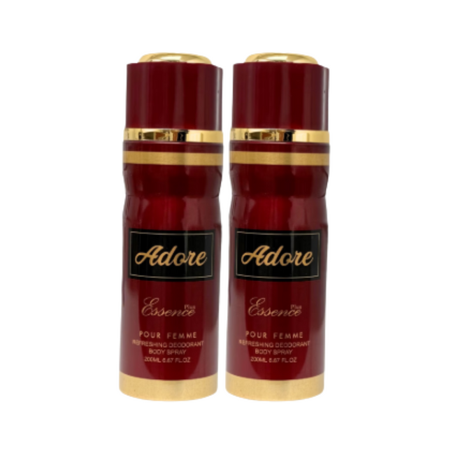 Pefreshing Deodorant Body Spray Essence - Adore 200 ML X2