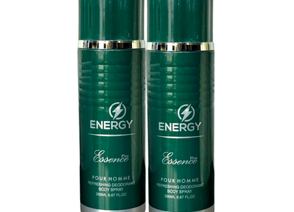 Pefreshing Deodorant Body Spray Essence - Energy 200 ML X2