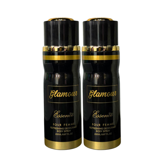 Pefreshing Deodorant Body Spray Essence - Glamqur 200 ML X2