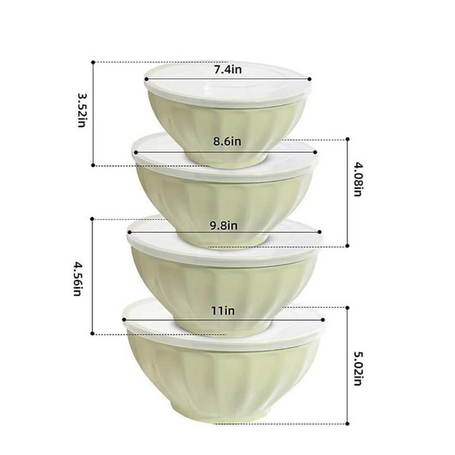 Classic Tableware Bowls 4 Pcs Set
