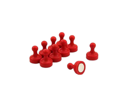 FIRST4MAGNETS Magnet Expert High Power Red Skittle Magnet - Office & Fridge - 8 Pcs