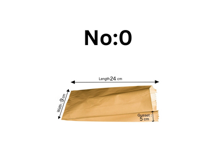 Kraft Brown Paper Bag 4 KG , NO : 0