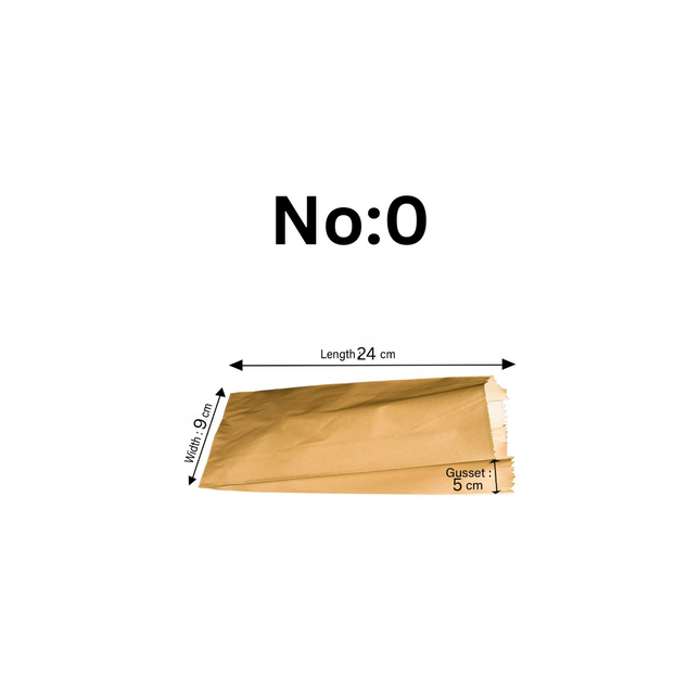 Kraft Brown Paper Bag 4 KG , NO : 0