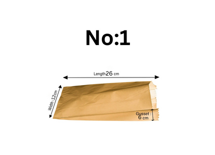 Kraft Brown Paper Bag 4 KG , NO : 1