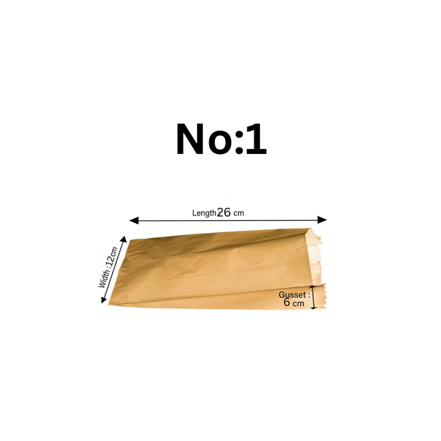 Kraft Brown Paper Bag 4 KG , NO : 1