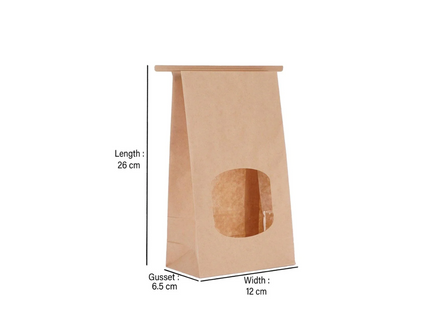 Tin-Tie Bag With Window Medium