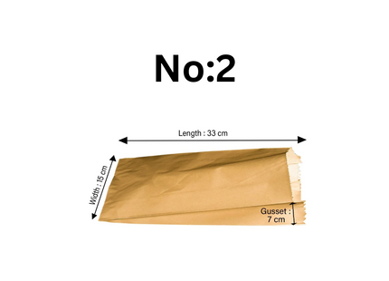 Kraft Brown Paper Bag 4 KG , NO : 2