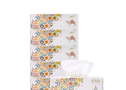 Al Fajr Facial Tissue 2 Ply, 200 - 5 Box