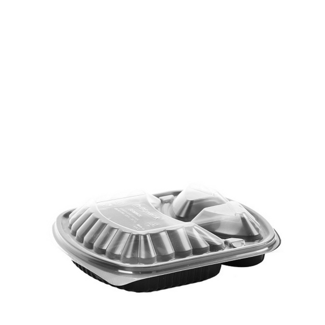 3 Section - Container Black Base + Lid