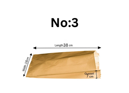 Kraft Brown Paper Bag 4 KG , NO : 3