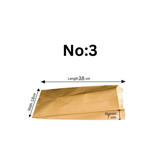 Kraft Brown Paper Bag 4 KG , NO : 3