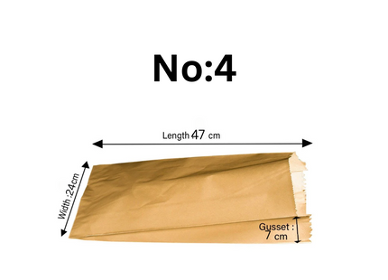 Kraft Brown Paper Bag 4 KG , NO : 4