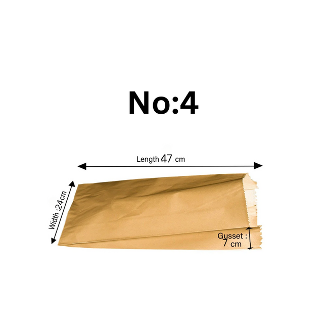 Kraft Brown Paper Bag 4 KG , NO : 4