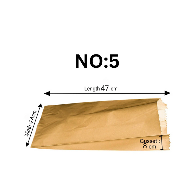 Kraft Brown Paper Bag 4 KG , NO : 5