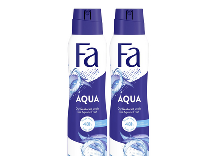 Fa Aqua Deodorant Spray 2 x 150ml