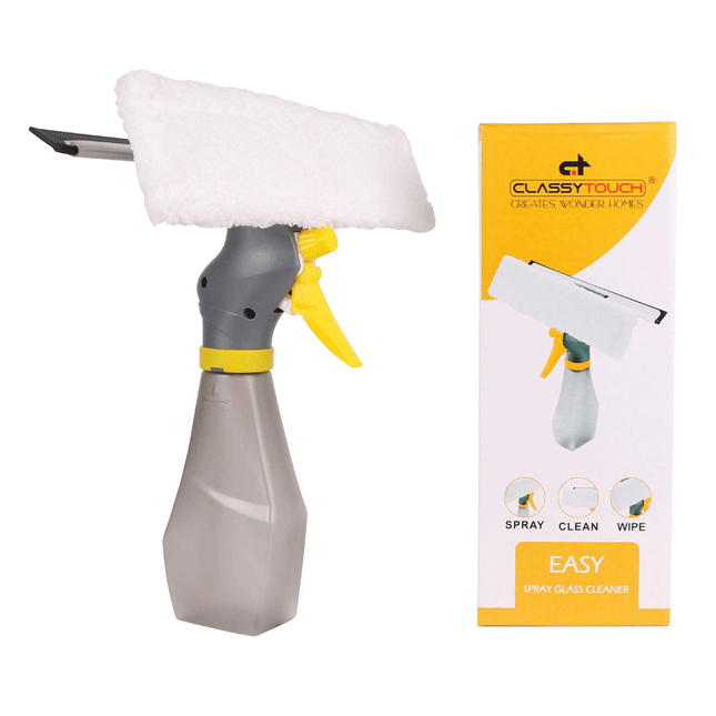 Classy Touch Rubber Spray Window Wiper (Medium, Grey)