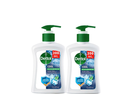 Dettol Cool Mint & Bergamot Scent Liquid Handwash Pump 200ml * 2 Pcs