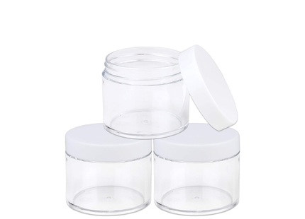 Plastic Clear Jars W/Lid 200 ml 12 Pieces