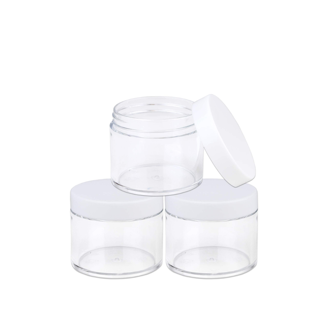 Plastic Clear Jars W/Lid 200 ml 12 Pieces