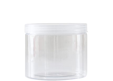 Plastic Clear Jars W/Lid 500 ml 6 Pieces