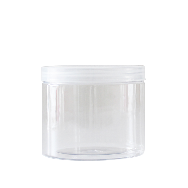 Plastic Clear Jars W/Lid 500 ml 6 Pieces