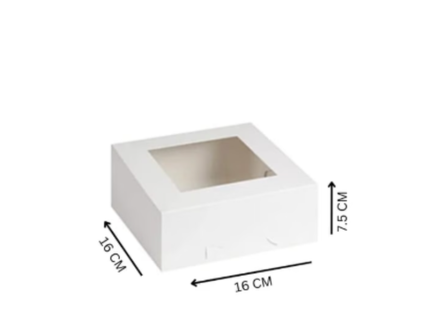 Cake Box Window 16 x 16 x 7.5 cm