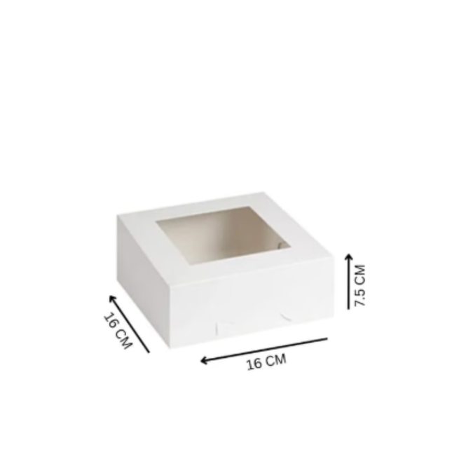 Cake Box Window 16 x 16 x 7.5 cm
