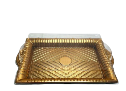Golden Tray With Lid ( JY 80074 )