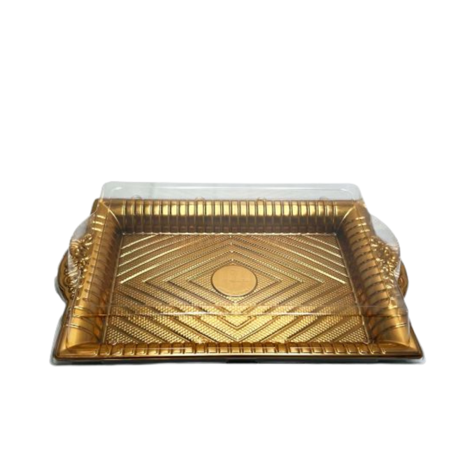 Golden Tray With Lid ( JY 80074 )