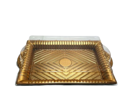 Golden Tray With Lid ( JY 80075 )