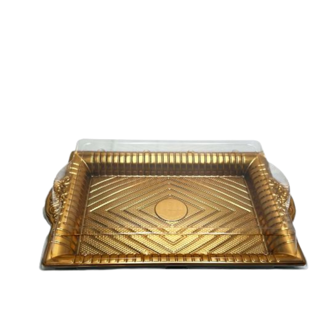 Golden Tray With Lid ( JY 80075 )